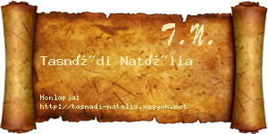 Tasnádi Natália névjegykártya
